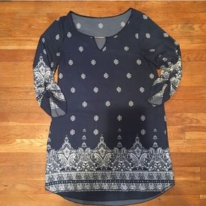 Blue and white dress small